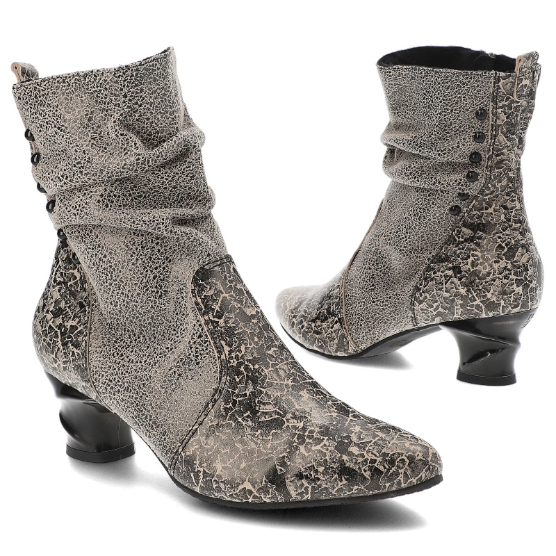 Boty ARMODO - 7097A Beige/Schwarz
