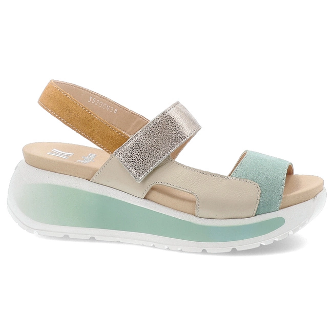 Sandály CALLAGHAN - 35200 Pesca Menta/Off Berta